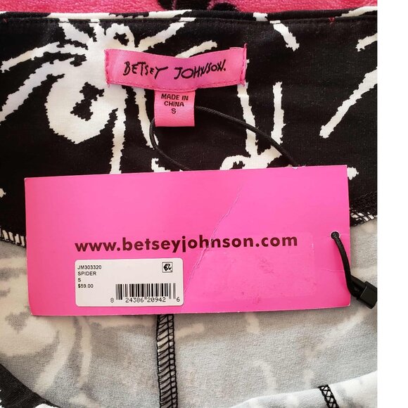 Betsey Johnson LTD Black Widow Spider Dress Top Leggings Pants Set Size S Y2K - Picture 16 of 16